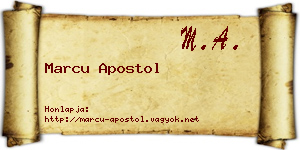 Marcu Apostol névjegykártya